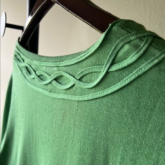 NWT Talbots Silk/Cotton Green Embroidered Cardigan - size 1X - Picture 13 of 13